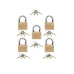 IsOn กุญแจคล้อง ทองเหลือง ระบบมาสเตอร์คีย์ (Master Key / Solid Brass Padlock-Disc) M.K.450