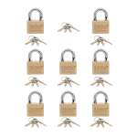 IsOn กุญแจคล้อง ทองเหลือง ระบบมาสเตอร์คีย์ (Master Key / Solid Brass Padlock-Disc) M.K.450