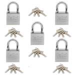 IsOn กุญแจคล้อง เหล็ก ชุบโครเมี่ยม ระบบมาสเตอร์คีย์ (Master Key / Steel Padlock-Disc) M.K.877 Set