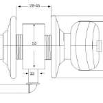 IsOn ลูกบิดประตู ระบบลูกปืน หัวเบนซ์-จานใหญ่ 75 มม. (Knobset Pin Tumber System) NO.8789 SS/CR-BK