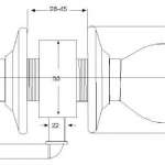 IsOn ลูกบิดประตู ระบบลูกปืน หัวฟัก-จานใหญ่ 70 มม.(Knobset Pin Tumber System) NO.8790 PG/GOLD-BK (Barthroom)