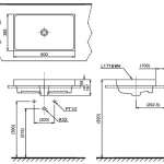 L1716 อ่างล้างหน้าวางบนเคาน์เตอร์