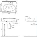 LW818JW/F อ่างล้างหน้าวางบนเคาน์เตอร๋ 