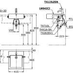 LW642CJW/F อ่างล้างหน้าฝังครึ่งเคาน์เตอร์ (1 รูก๊อก) 