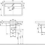 LW136WF+LW136HF อ่างล้างหน้าพร้อมขารองอ่างแบบแขวนผนัง (1 รูก๊อก) เคลือบสาร CEFIONTECT