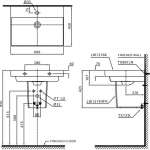 LW1216CK+LW1215HFK อ่างล้างหน้าพร้อมขารองอ่างแบบแขวนผนัง (1 รูก๊อก) เคลือบสาร CEFIONTECT