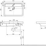 LW136WF อ่างล้างหน้าแขวนผนัง (1 รูก๊อก) เคลือบสาร CEFIONTECT