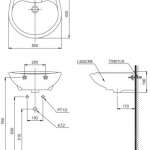 LT300CV อ่างล้างหน้าแขวนผนัง (1 รูก๊อก) 