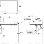 LW954CJLW/F อ่างล้างหน้าแขวนผนัง (1 รูก๊อก) 