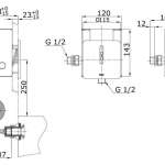 TTUE601DC3 ฟลัชวาล์วเซ็นเซอร์โถปัสสาวะชาย ชนิดน้ำเข้าด้านหลัง แบบถ่านอัลคาไลน์ พร้อม Inlet Spud