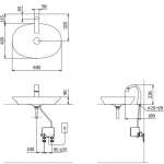 LW4706 อ่างล้างหน้าวางบนเคาน์เตอร์