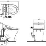 CW885UW4 โถสุขภัณฑ์ชิ้นเดียว พร้อมฝา WASHLET ระบบชำระล้าง TORNADO ใช้น้ำ 4.5/3 ลิตร | TWS