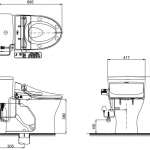 CW855UW4 โถสุขภัณฑ์ชิ้นเดียว พร้อมฝา WASHLET ระบบชำระล้าง TORNADO ใช้น้ำ 4.5/3 ลิตร | TWS
