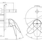 TBS03304T ก๊อกผสมสำหรับยืนอาบน้ำ ชนิดฝังผนัง พร้อมชุดเปลี่ยนทิศทางน้ำ TOTO