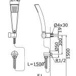 TTSH103ECFUK ฝักบัวพร้อมสาย ระบบ Aerial รวมข้อต่อ TOTO