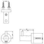 YRH406 ตะขอแขวนผ้า รุ่น L Series Round