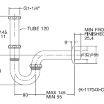 K-11704X-CP ชุดท่อน้ำทิ้งอ่างล้างหน้า รูปตัวพี (ยาว 25.5 ซม.) ยี่ห้อ Englefield *คลิกดูรายละเอียดเพิ่มเติม