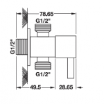 คลิกเลย 495.61.251 วาล์วเปิด-ปิดน้ำ แบบ 2 ทิศทาง ยี่ห้อ HAFELE