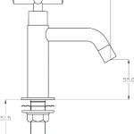 คลิกเลย BF-139S ก๊อกอ่างล้างหน้าเซรามิควาล์ว รุ่น CROSS