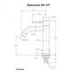 BF-147 ก๊อกเดี่ยวอ่างล้างหน้า แบบก้านปัด HANG *คลิกดูรายละเอียดเพิ่มเติม