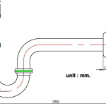 คลิกเลย PT-01S ท่อน้ำทิ้ง แบบ P-TRAP ท่อน้ำทิ้งยาว 30 ซม. Hang