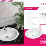 SOSUCO อ่างล่างหน้าฝังบนเคาน์เตอร์ทรงรี  สีขาว รุ่น OVAL 801*คลิกดูรายละเอียดเพิ่มเติม