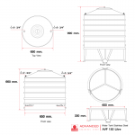 AVF 150 ถังเก็บน้ำสเตนเลสสตีล ความจุ 150 ลิตร ADVANCED
