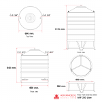 AVF 200 ถังเก็บน้ำสเตนเลสสตีล ความจุ 200 ลิตร ADVANCED 