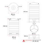 AVF 300 ถังเก็บน้ำสเตนเลสสตีล ความจุ 300 ลิตร ADVANCED