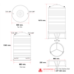 AVF 400 ถังเก็บน้ำสเตนเลสสตีล ความจุ 400 ลิตร ADVANCED