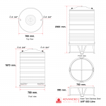 AVF 600 ถังเก็บน้ำสเตนเลสสตีล ความจุ 600 ลิตร ADVANCED