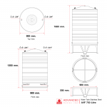AVF 750 ถังเก็บน้ำสเตนเลสสตีล ความจุ 750 ลิตร ADVANCED
