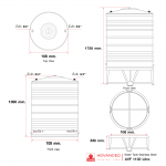 AVF 1100 ถังเก็บน้ำสเตนเลสสตีล ความจุ 1100 ลิตร ADVANCED