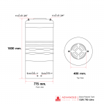 คลิกเลย O2S 750 ถังเก็บน้ำบนดินแกรนด์โพลีเมอร์ความจุ 750 ลิตร ADVANCED