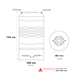 คลิกเลย O2S 1200 ถังเก็บน้ำบนดินแกรนด์โพลีเมอร์ความจุ 1200 ลิตร ADVANCED