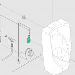 NU-9928-AC : CARE โถปัสสาวะชายพร้อม Detect Sensor-AC (ไฟฟ้า) รุ่น แคร์
