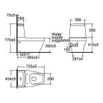 2230SC-WT-0 สุขภัณฑ์แบบสองชิ้น รุ่น IDS CLEAR ใช้น้ำ 3/4.5 ลิตร (กดข้าง)