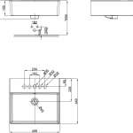 WP-F613-WT อ่างล้างหน้าแบบวางบนเคาน์เตอร์ รุ่น Square thin