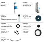 600W18DP-NCL WDI DUAL FLUSH FITTINGS FOR 4017/4311 WI