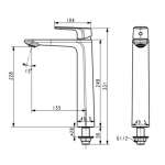 A-1707-10-LL ก๊อกน้ำเย็นอ่างล้างหน้าแบบทรงสูง รุ่น Signature