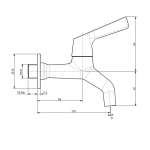 FFAST602-0T0500BT0 ก๊อกน้ำเย็นแบบติดผนัง รุ่น Winston