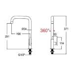 A-K5603 ก๊อกน้ำเย็นอ่างจาน รุ่น Slim
