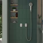 A-2825-10WT ก๊อกน้ำเย็นยืนอาบติดผนัง แบบกด รุ่น EasyFLO สีขาวเงา