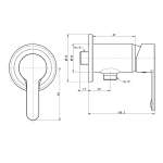 A-6526-10 ก๊อกน้ำเย็นยืนอาบแบบติดผนัง รุ่น Seva