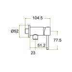 A-TJ66-10 ก๊อกน้ำเย็นยืนอาบแบบติดผนัง รุ่น Tubo