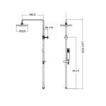 A-6110-978-903 ชุดฝักบัวเรนชาวเวอร์ รุ่น Moonshadow D20S (ไม่รวมก๊อกผสมยืนอาบ)