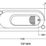 TF-8151-WT อ่างอาบน้ำอะครีริค สีขาว พร้อมสะดือป๊อปอัพ  Bathtub with POPUP plug 170 x 75 cm.