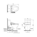 CW889UW2R โถสุขภัณฑ์ชิ้นเดียว พร้อมฝา WASHLET C2 