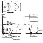 CST920UW2R โถสุขภัณฑ์สองชิ้น พร้อมฝา WASHLET C2 ใช้น้ำ 4.5/3 ลิตร