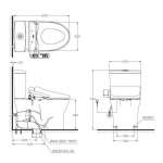 CST920UW1R โถสุขภัณฑ์สองชิ้น พร้อมฝา WASHLET SIMPLE